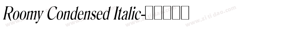 Roomy Condensed Italic字体转换